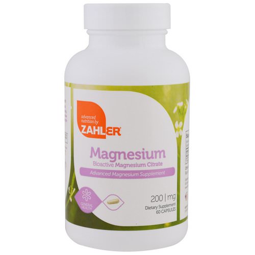 Zahler, Magnesium, Advanced Magnesium Supplement, 200 mg, 60 Capsules Review