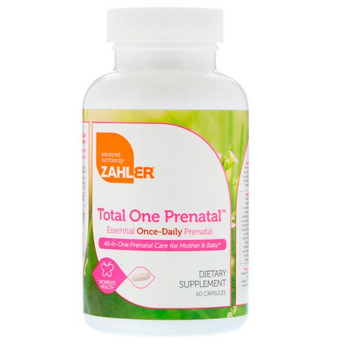 Zahler, Total One Prenatal, Essential Once-Daily Prenatal, 60 Capsules Review