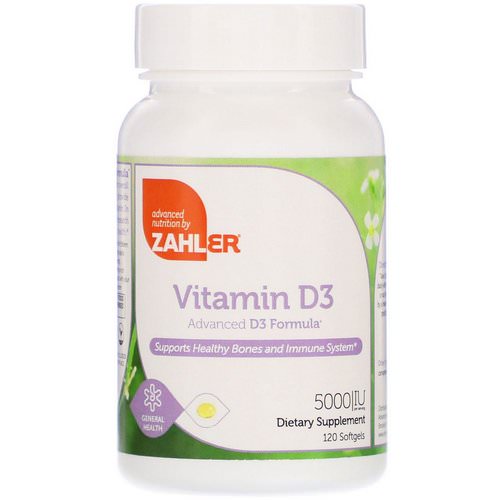 Zahler, Vitamin D3, Advanced D3 Formula, 5,000 IU, 120 Softgels Review