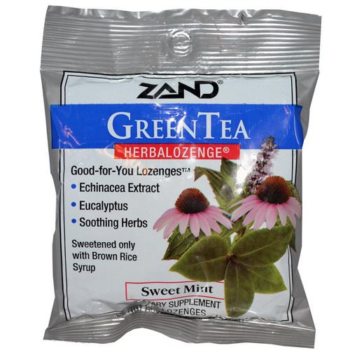 Zand, GreenTea, Herbalozenge, Sweet Mint, 15 Lozenges Review