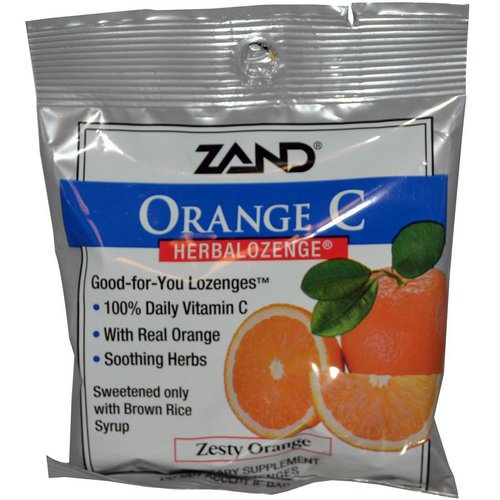 Zand, Orange C, Herbalozenge, Zesty Orange, 15 Lozenges Review
