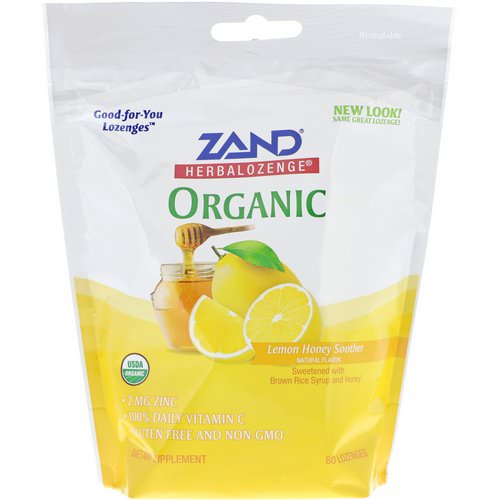 Zand, Organic Herbalozenge, Lemon Honey Soother, 80 Lozenges Review