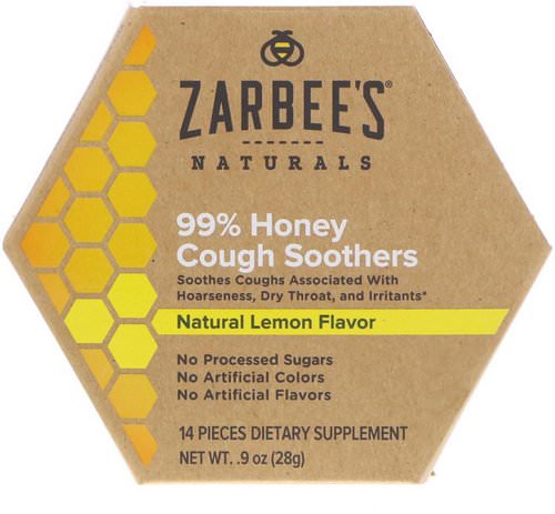 Zarbee's, 99% Honey Cough Soothers, Natural Lemon Flavor, 14 Pieces Review
