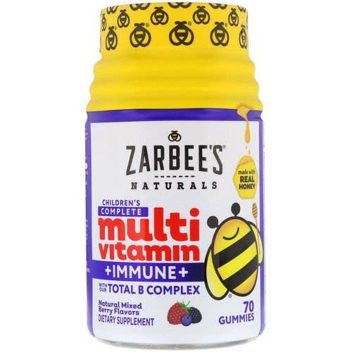 Zarbee's, Children's Complete Multivitamin + Immune, Natural Mixed Berry Flavors, 70 Gummies Review