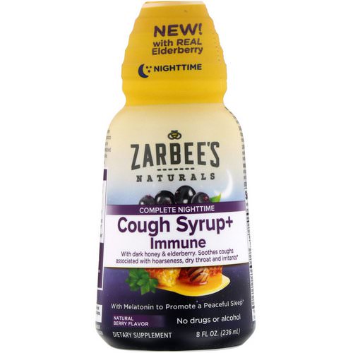 Zarbee's, Complete NightTime, Cough Syrup + Immune, Natural Berry, 8 fl oz (236 ml) Review