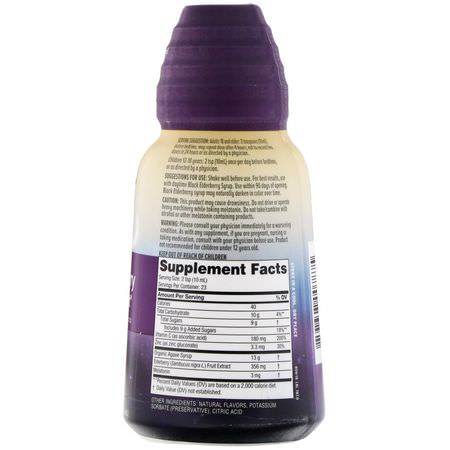 流感, 咳嗽: Zarbee's, NightTime Black Elderberry Immune Support, 8 fl oz (236 ml)