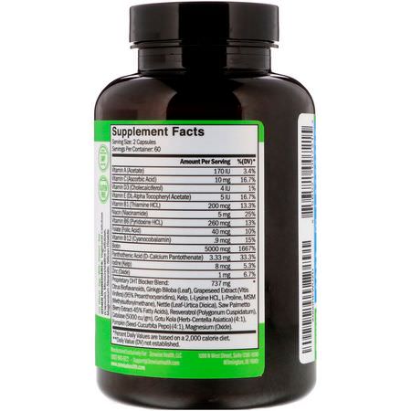 指甲, 皮膚: Zenwise Health, Daily Hair Growth Vitamins with DHT Blocker, 120 Vegetarian Capsules