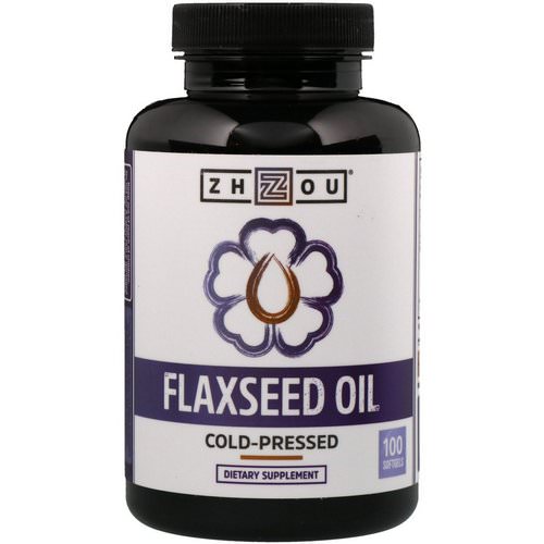 Zhou Nutrition, Flaxseed Oil, Cold-Pressed, 100 Softgels Review