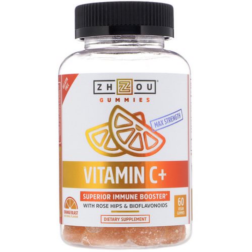 Zhou Nutrition, Max Strength Vitamin C + Superior Immune Booster, Orange Blast, 60 Vegan Gummies Review