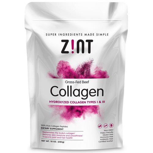 Zint, Grass-Fed Beef Collagen, Hydrolyzed Collagen Types I & III, 10 oz (283 g) Review