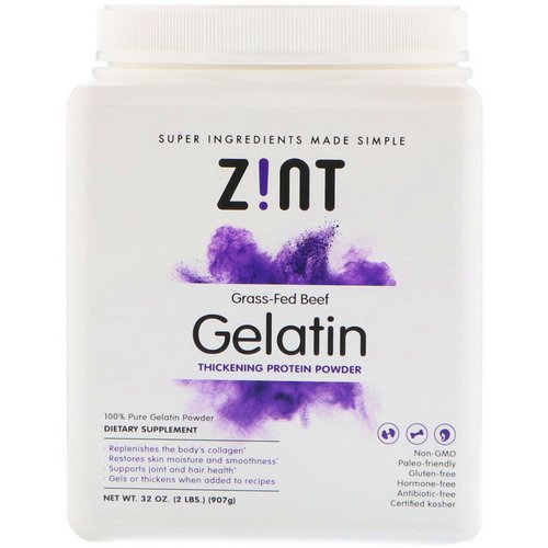 Zint, Grass-Fed Beef Gelatin, Thickening Protein Powder, 2 lbs (907 g) Review