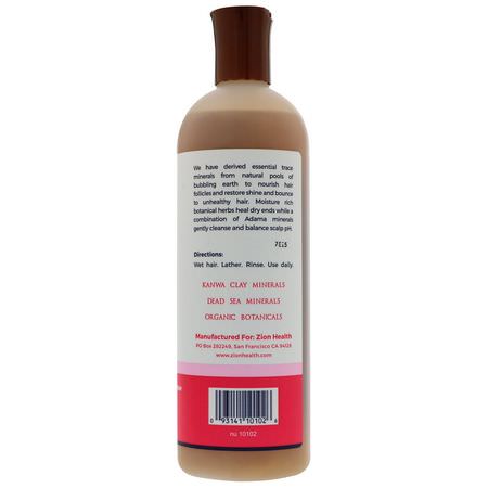 洗髮, 護髮: Zion Health, Adama, Ancient Minerals Shampoo, Peach Jasmine, 16 fl oz (473 ml)