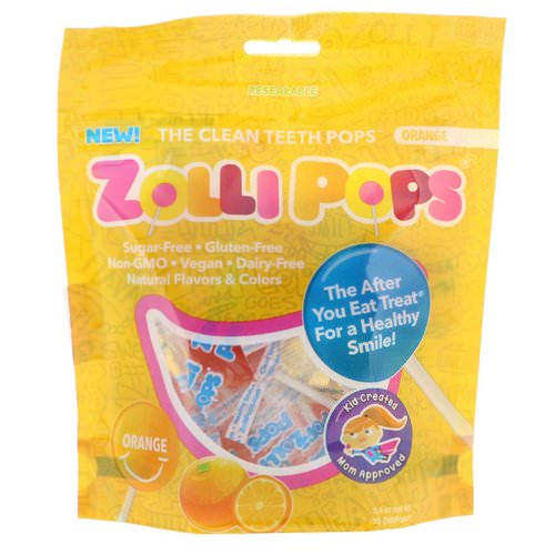 Zollipops, The Clean Teeth Pops, Orange, 15 ZolliPops, 3.1 oz Review