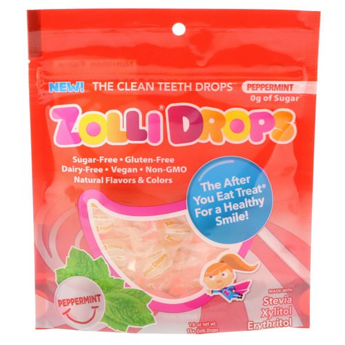 Zollipops, Zolli Drops, The Clean Teeth Drops, Peppermint, 15+ Zolli Drops, 1.6 oz Review