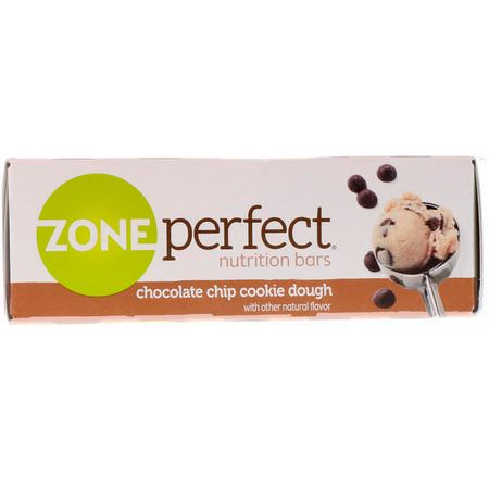 營養棒: ZonePerfect, Nutrition Bars, Chocolate Chip Cookie Dough, 12 Bars, 1.58 oz (45 g) Each